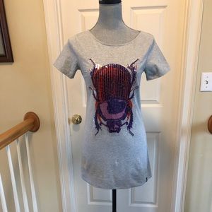 Effusive Sequin scarab cotton T (Portugal brand)